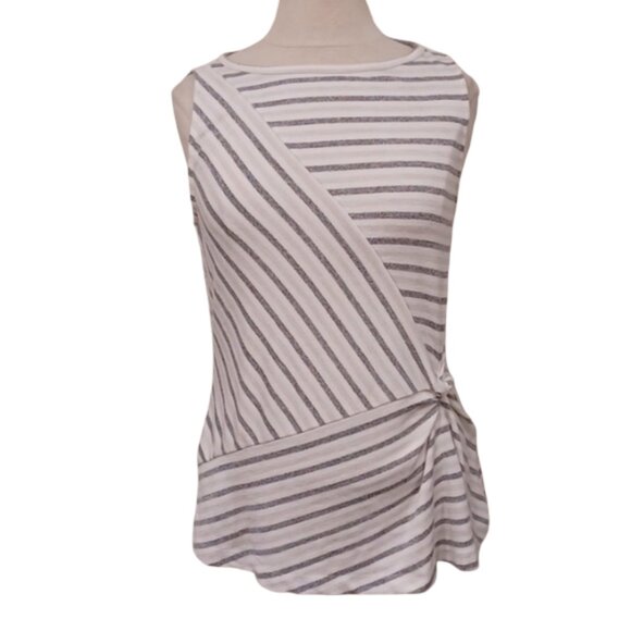 Banana Republic Pink/Gray Luxespun Twist Front Tank- Sz. Sm - Picture 1 of 10